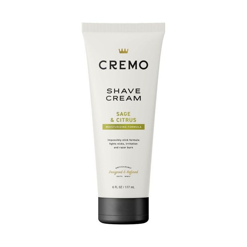 Cremo Sage & Citrus Shave Cream, Astonishingly Superior Ultra-Slick Shaving Cream for Men, Fights Nicks, Cuts and Razor Burn, 6 Fl Oz - Image 1